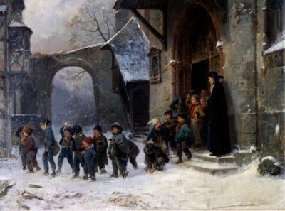 Children Leaving School by Marc Louis Benjamin Vautier